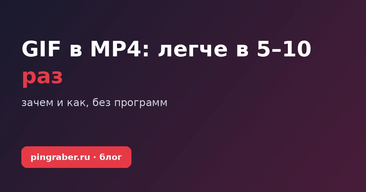 GIF в MP4: зачем и как