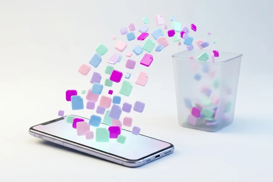 Иконки приложений и файлы вылетают из смартфона в корзину